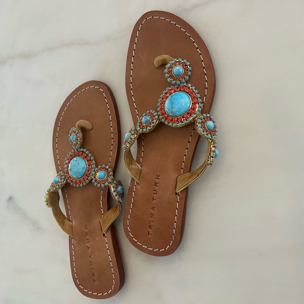 Trina Turk leather sandals 